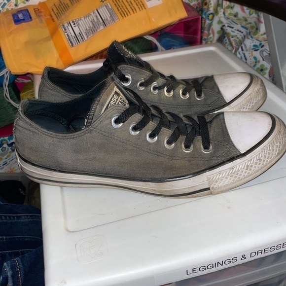 6 mens grey converse low top sneakers - Picture 5 of 6